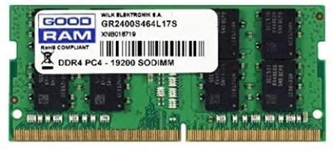 Operatyvioji atmintis (RAM) nešiojamajam kompiuteriui 4GB DDR4 2400MHz SO-DIMM CL17 Goodram 